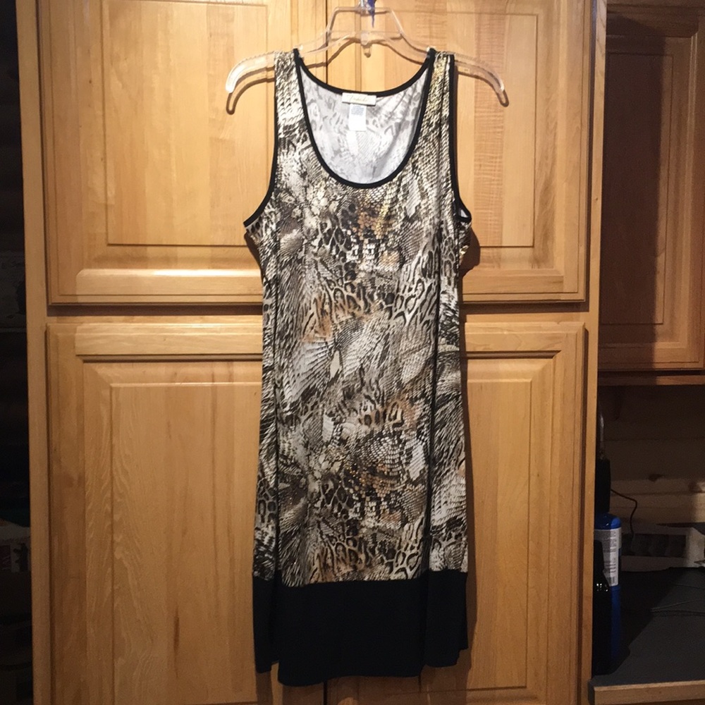 Sparkly animal print dress.